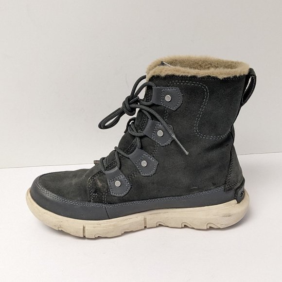 Sorel Explorer II Joan Waterproof Winter Boots, Grey Suede, Women's 8 - Picture 4 of 8
